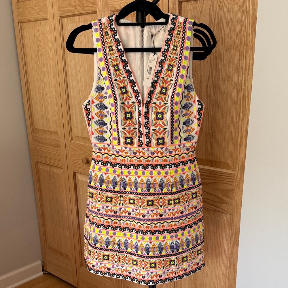 Alice + Olivia Multicolor Patterned Mini Dress - image 2